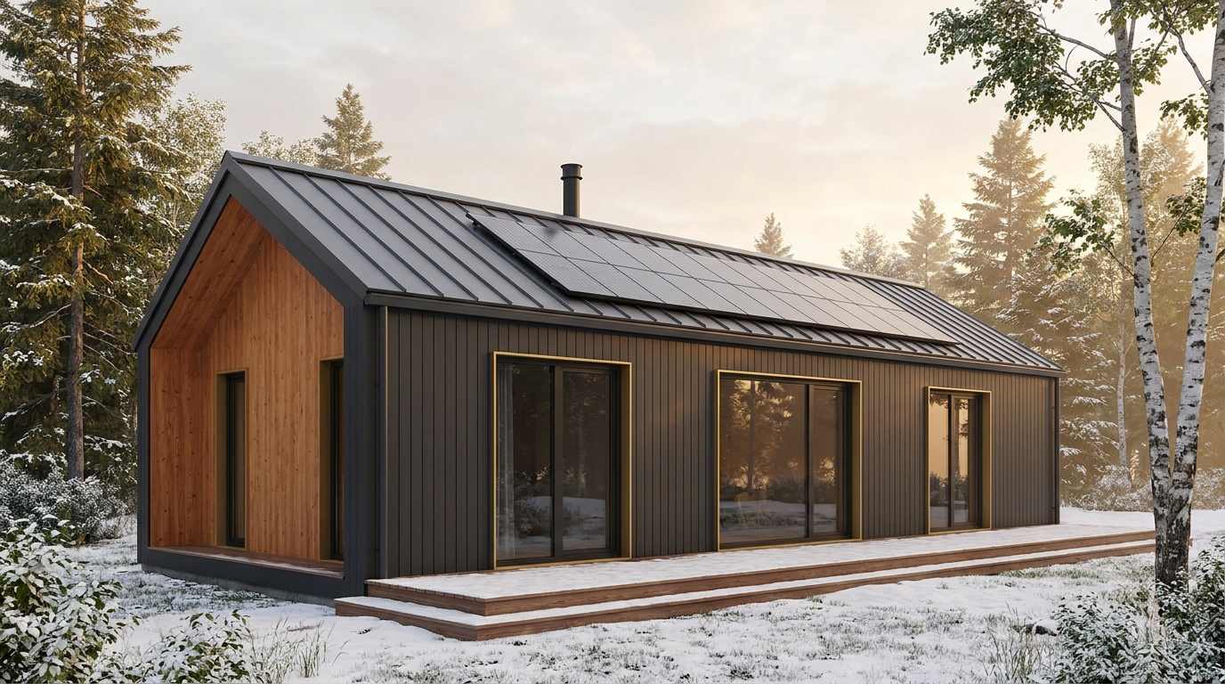 湖の塔 外観 — AI render based on BIM specs