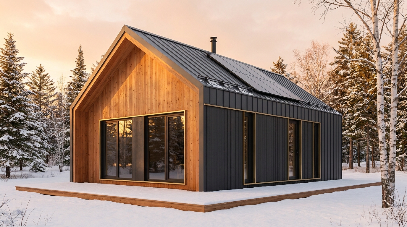 西の里 外観 — AI render based on BIM specs