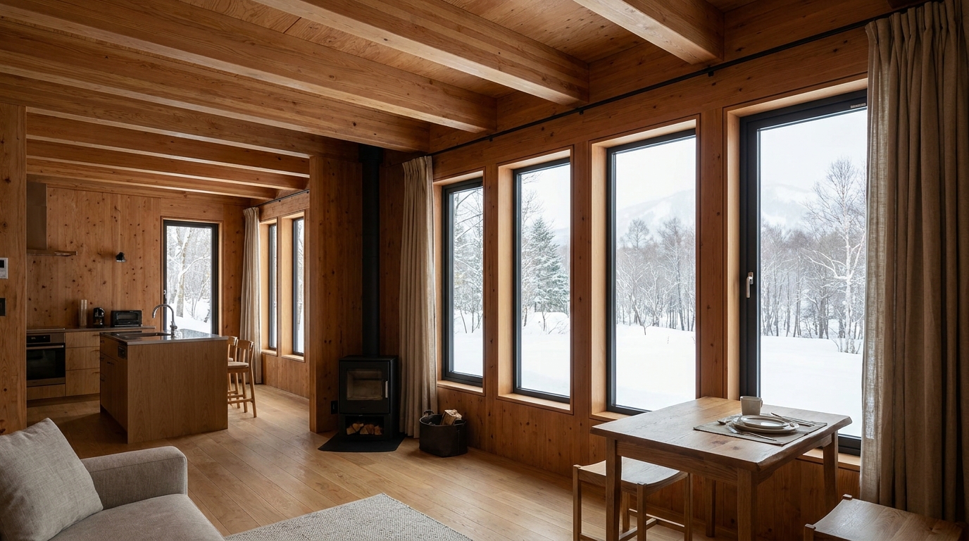森の小屋 内観