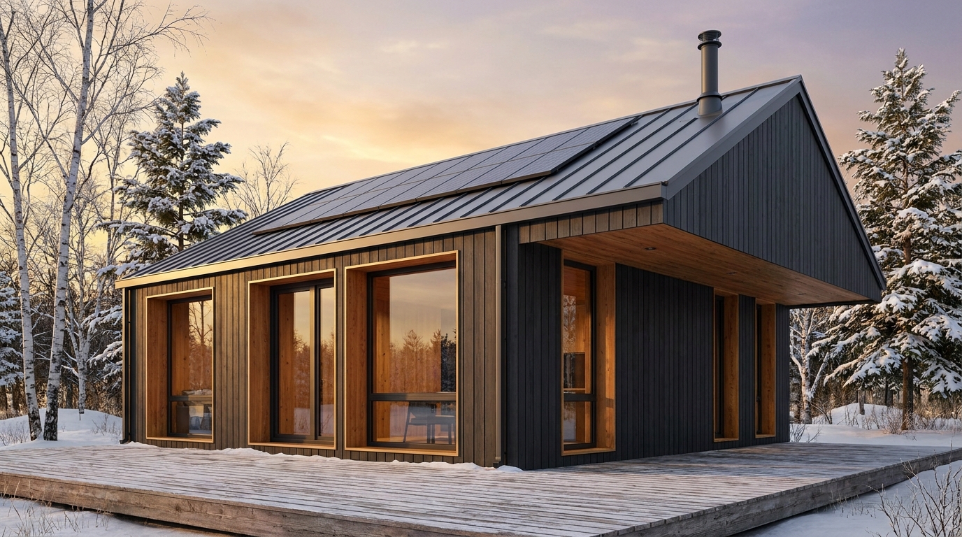 陽の巣 外観 — AI render based on BIM specs