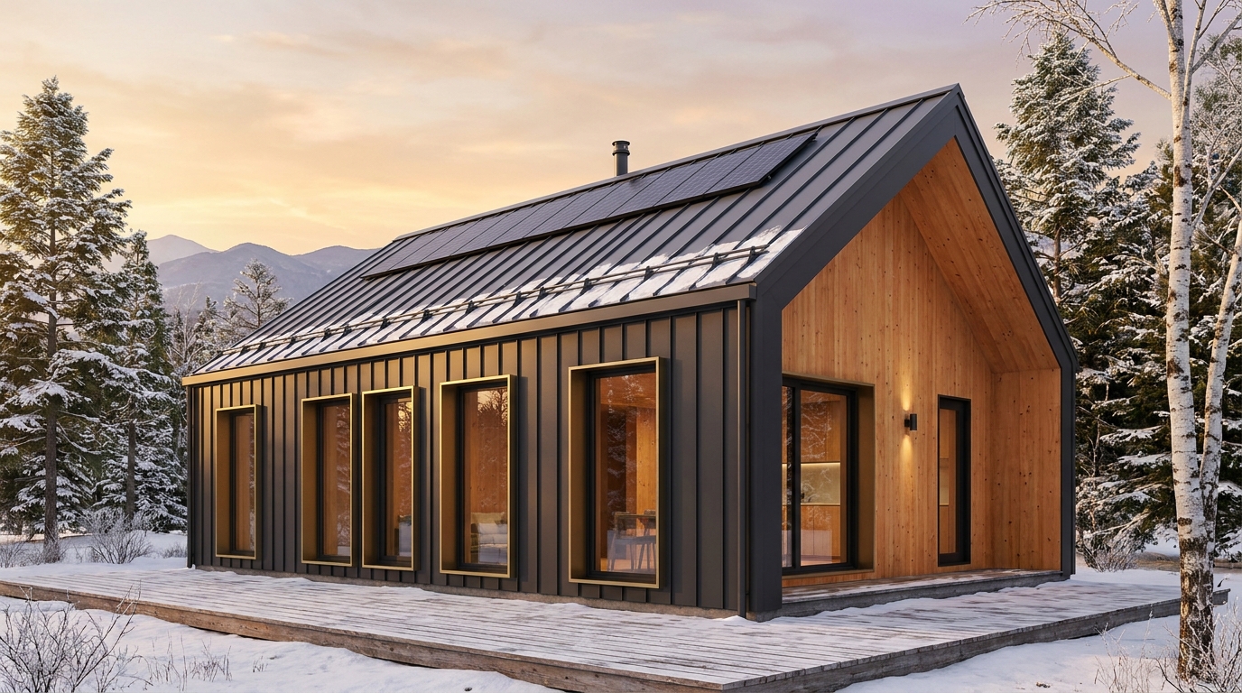 風の家 外観 — AI render based on BIM specs