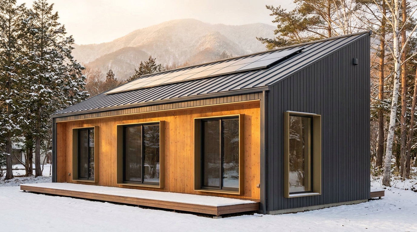 東の杜 外観 — AI render based on BIM specs