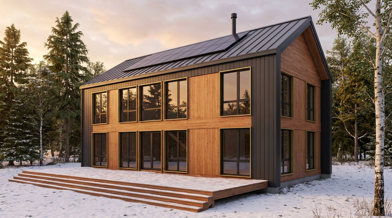 東の塔 外観 — AI render based on BIM specs