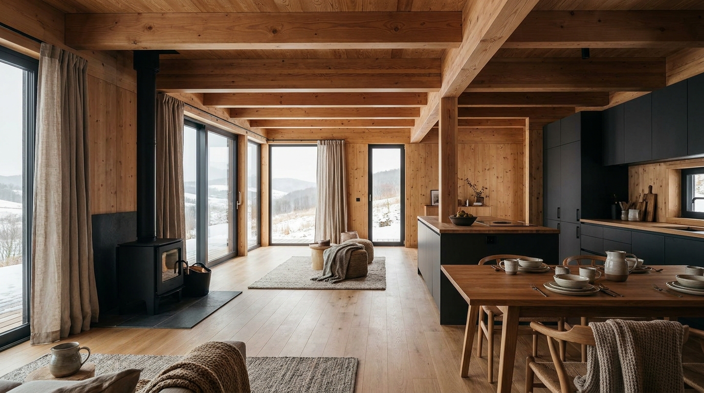 霧の小屋 内観