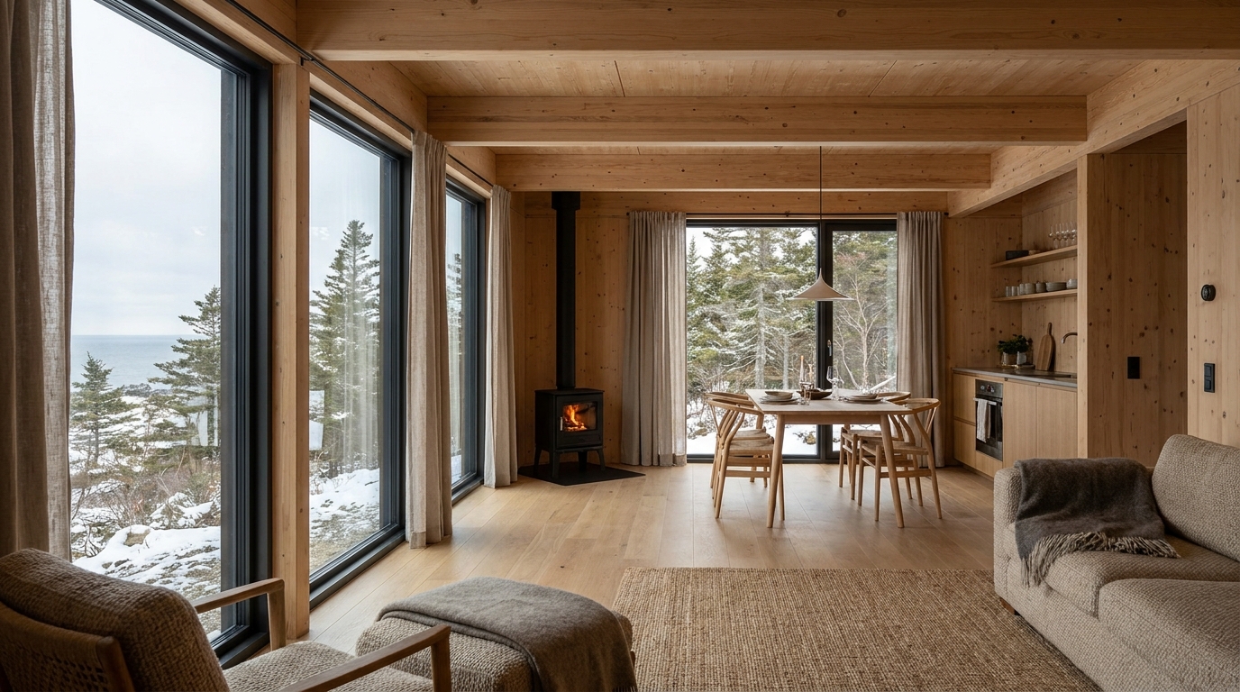 森の小屋 内観