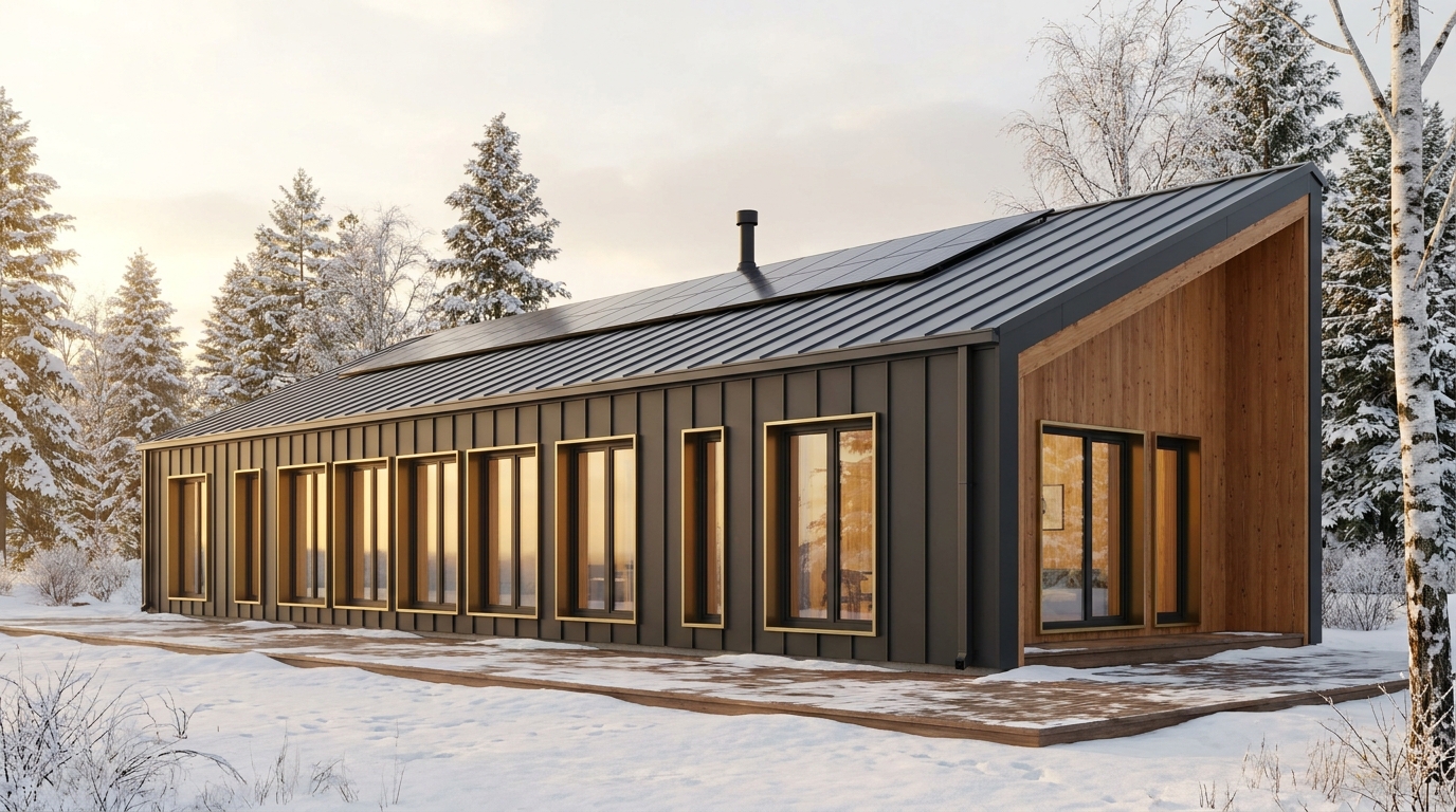 雨の塔 外観 — AI render based on BIM specs