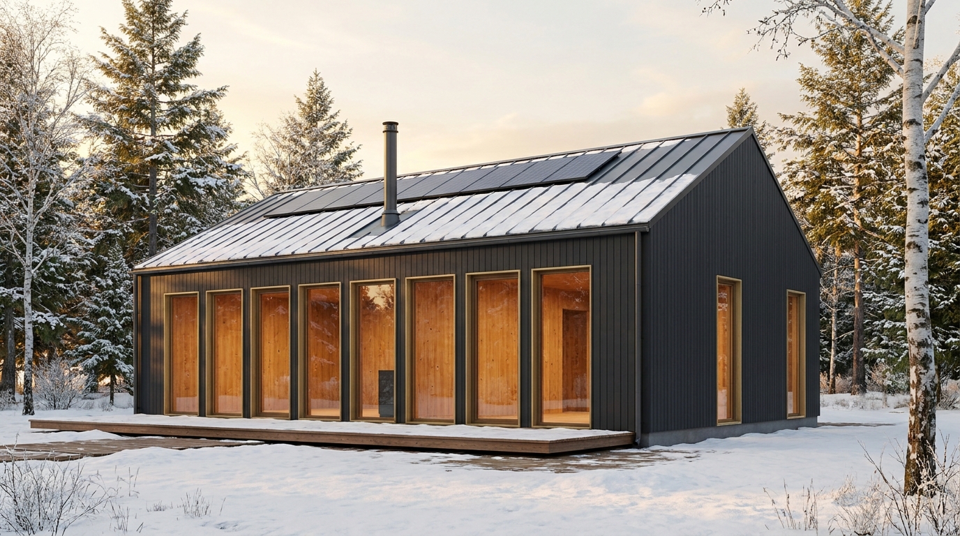 森の杜 外観 — AI render based on BIM specs