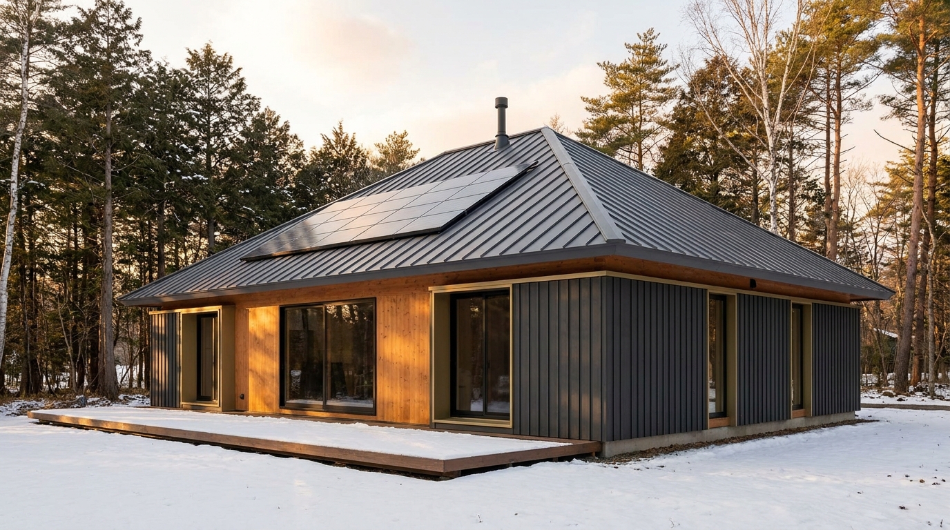 陽の里 外観 — AI render based on BIM specs