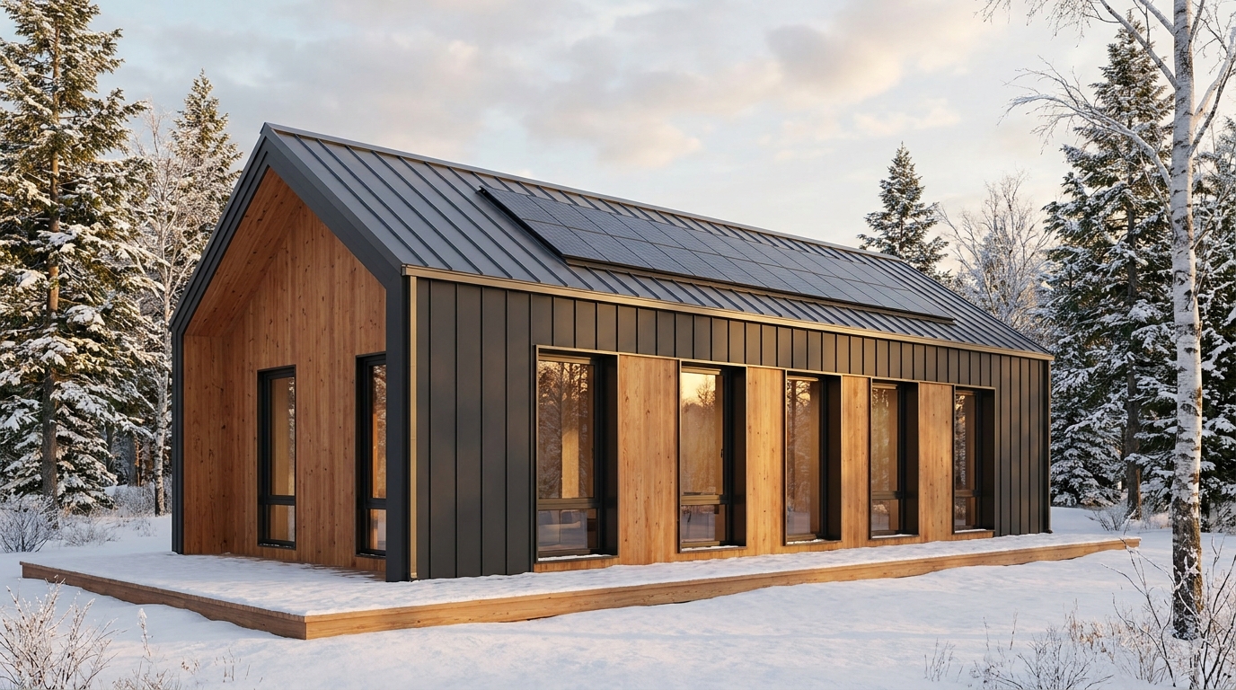 陽の蔵 外観 — AI render based on BIM specs