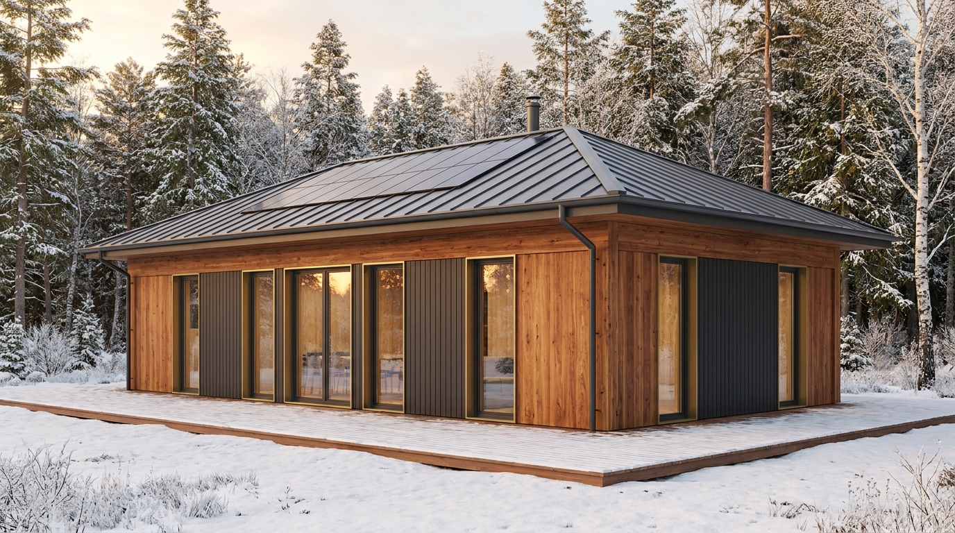 風の杜 外観 — AI render based on BIM specs