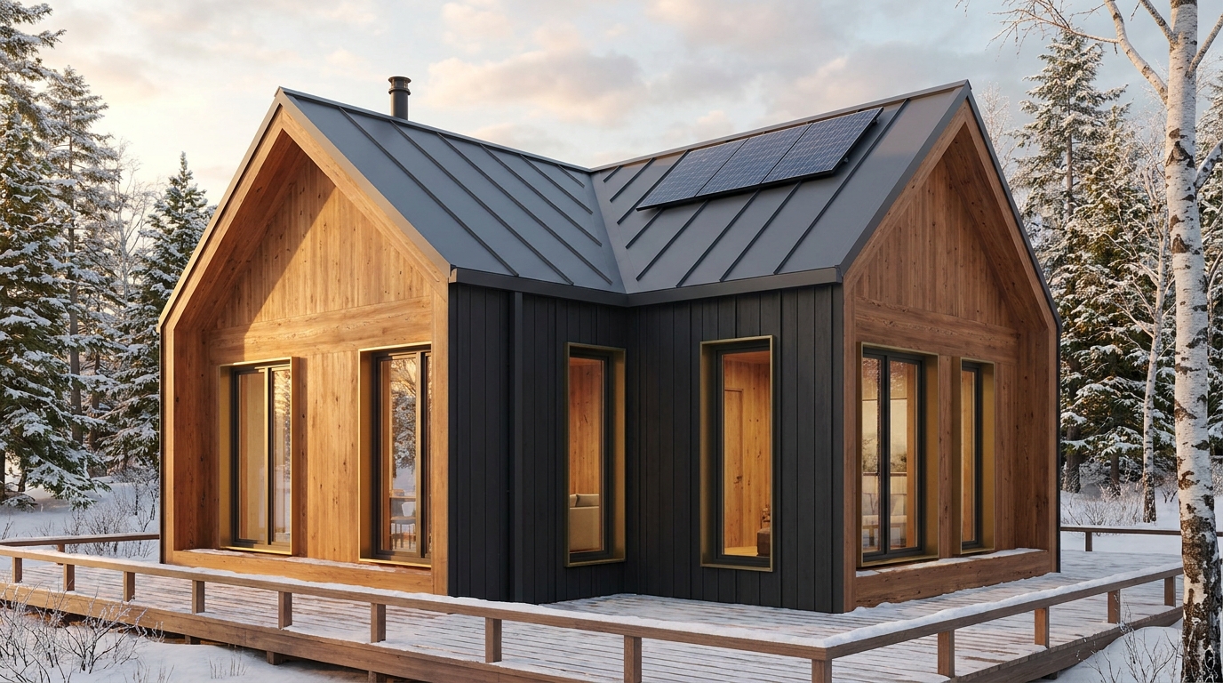 湖の塔 外観 — AI render based on BIM specs
