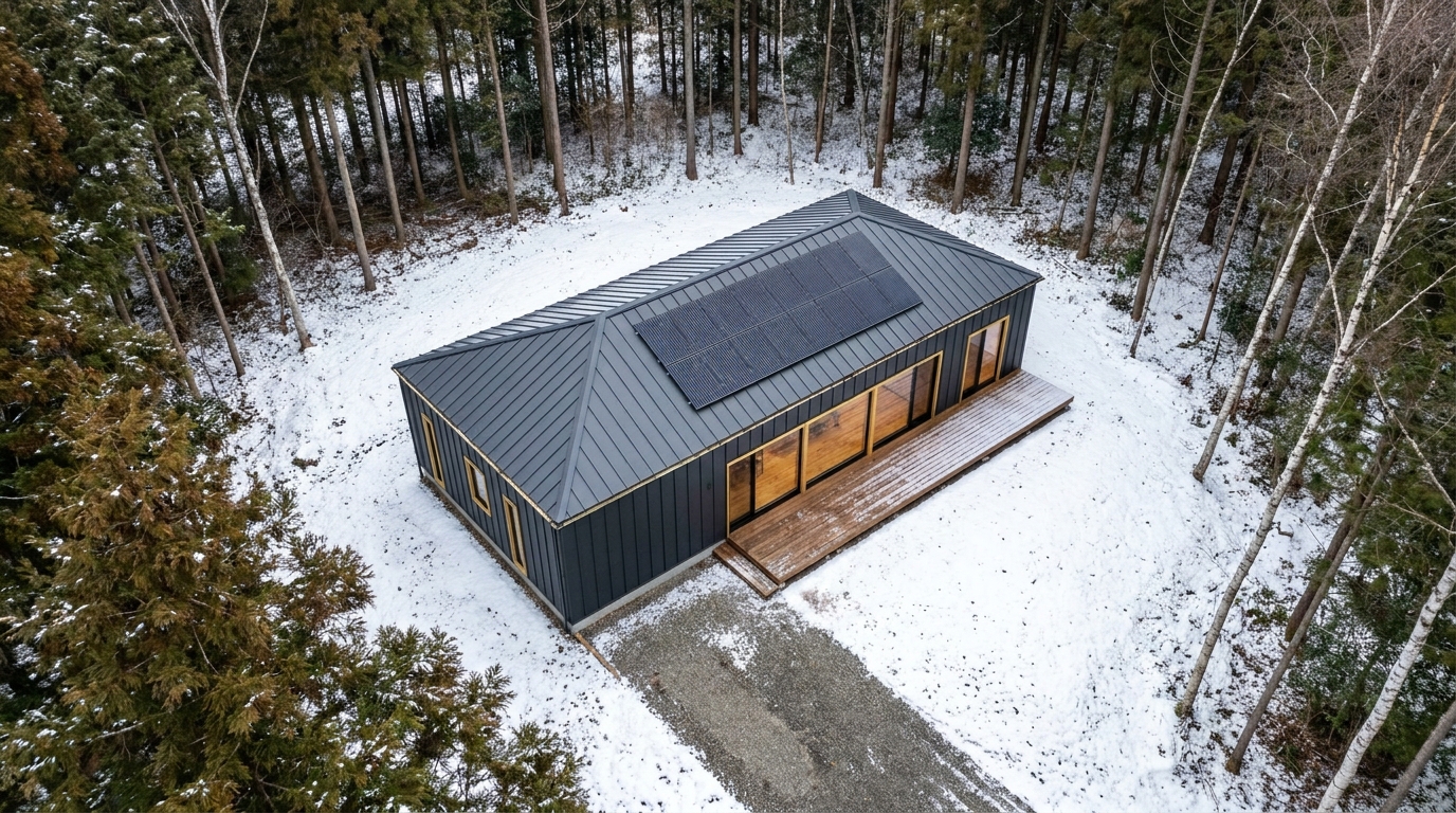 湖の小屋 配置