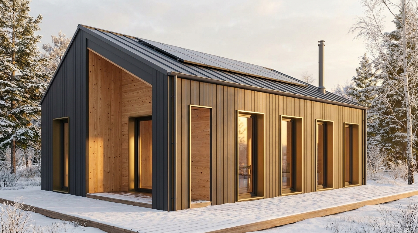 湖の杜 外観 — AI render based on BIM specs