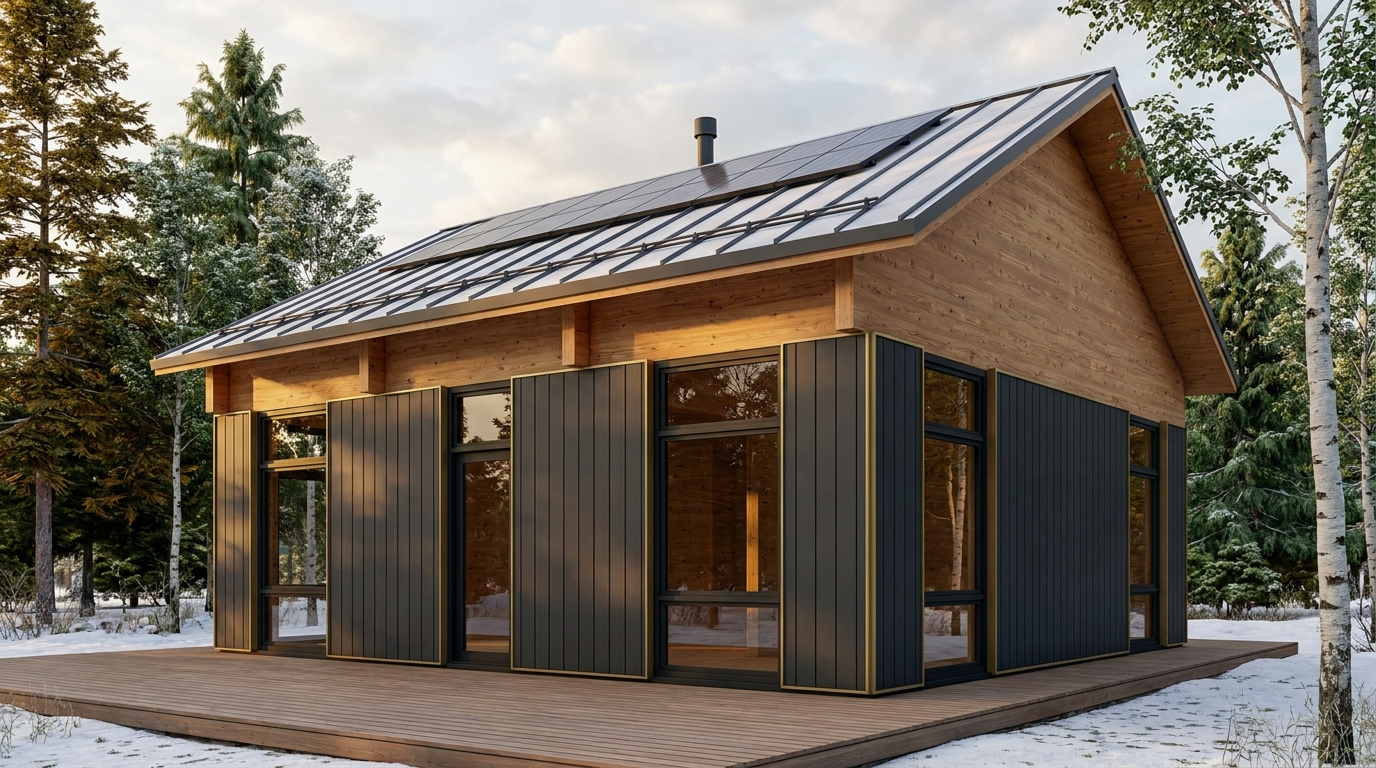 風の里 外観 — AI render based on BIM specs