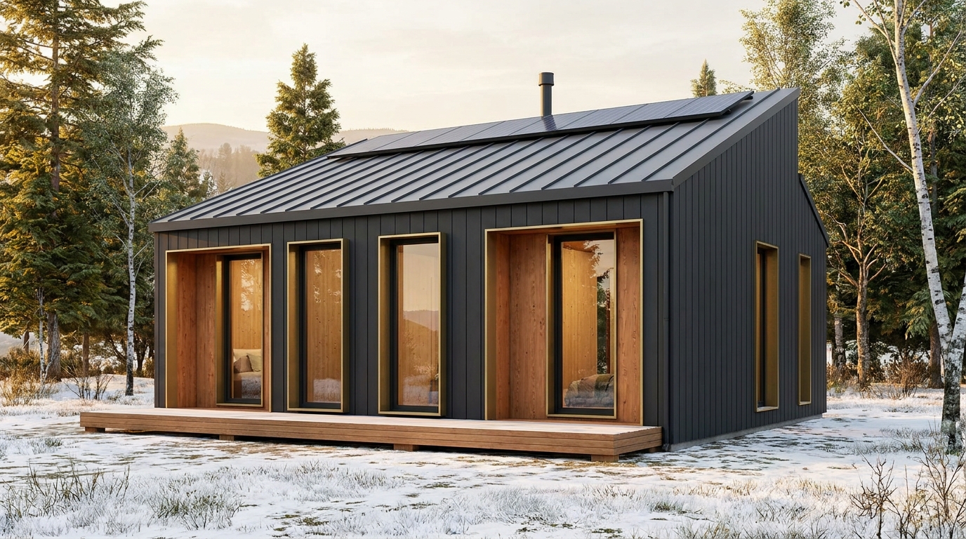 陽の巣 外観 — AI render based on BIM specs