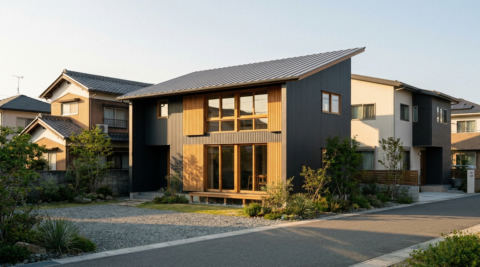 熊本市中央区 旗竿地の家
