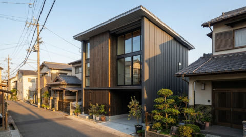 広島市西区 旗竿地の家