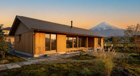 富士山の眺めの新西原の家