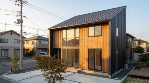 福岡市早良区 旗竿地の家