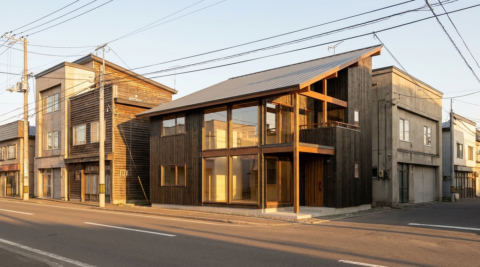 北海道・越屋根のある自然素材の家
